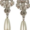 Love Vintage Crystal Pearl Drop 50's Earrings