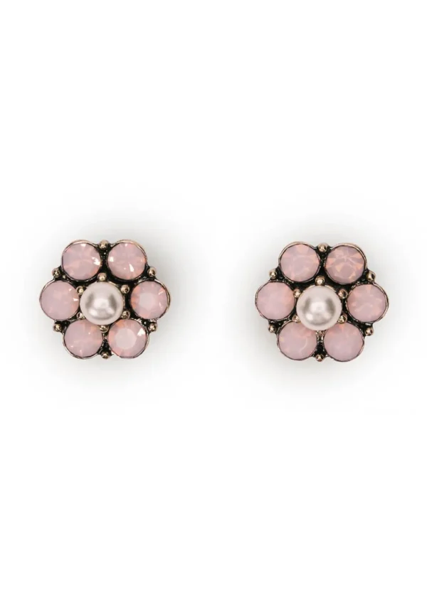 Love Vintage Daisy Vine Earrings Pink