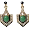 Love Vintage Eygptian Queen 20's Earrings Green