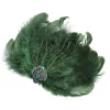 Love Vintage Feather 20's Hairclip Green
