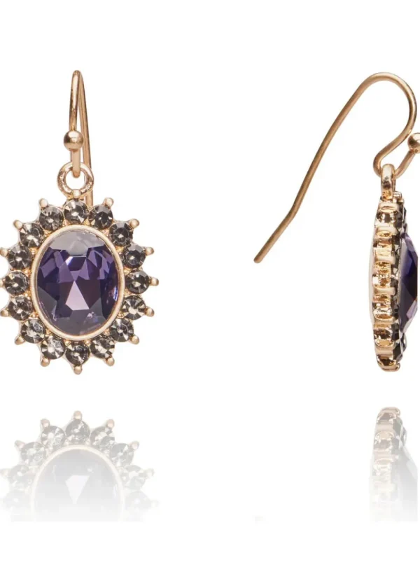Love Vintage Regency Amethyst Earrings Purple