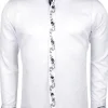 Makrom Mens Music Notes Shirt White