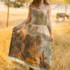 Market Of Stars Awakening Maxi Slip Dress Multi
