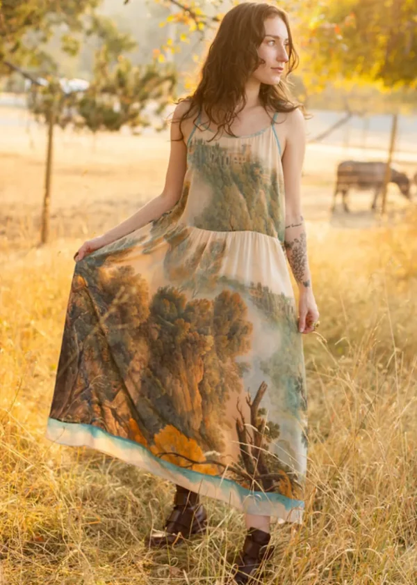 Market Of Stars Awakening Maxi Slip Dress Multi