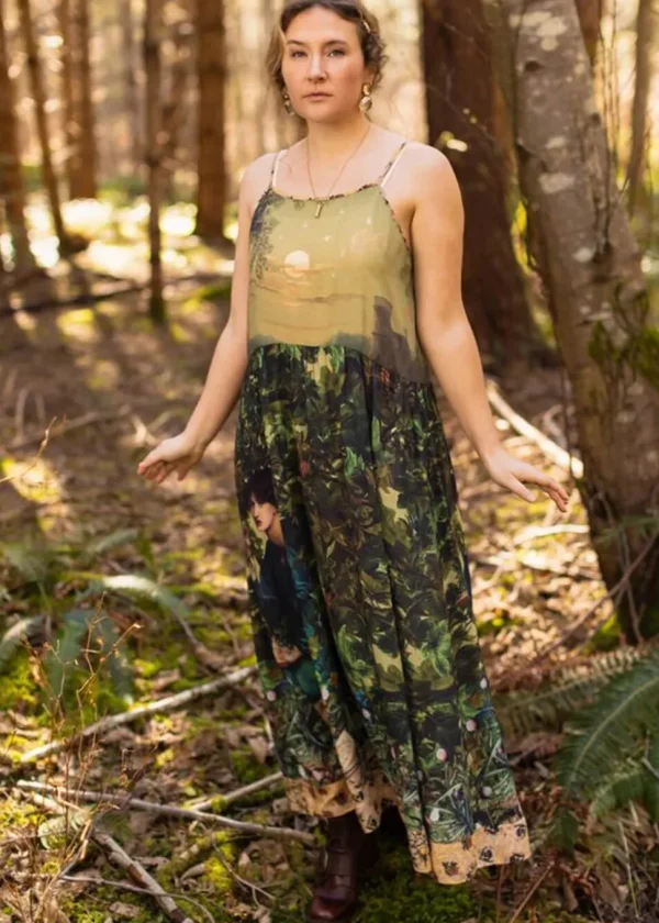 Market Of Stars Bella Notte Rabbit And Moon Maxi Dress Multi