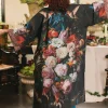 Market Of Stars Flight of Fancy Long Kimono Black