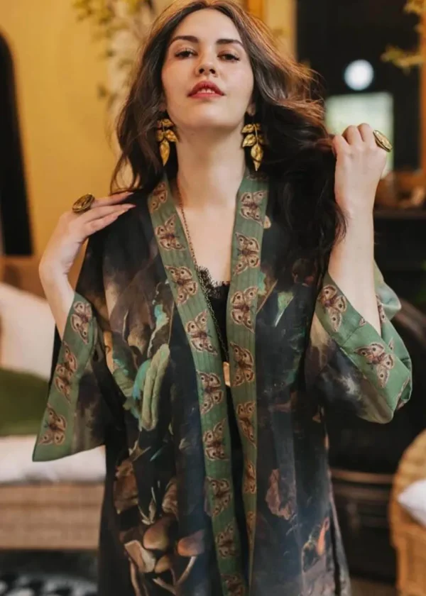 Market Of Stars Heartwork Gentileschi Midi Kimono in Multi