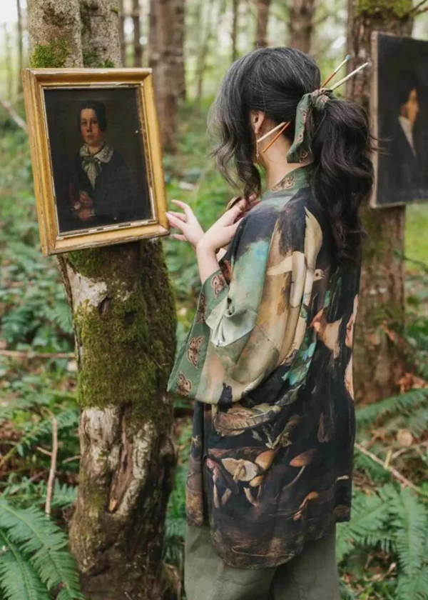 Market Of Stars Heartwork Gentileschi Midi Kimono in Multi
