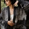 Market Of Stars Stargazer Falling Stars Short Kimono Black
