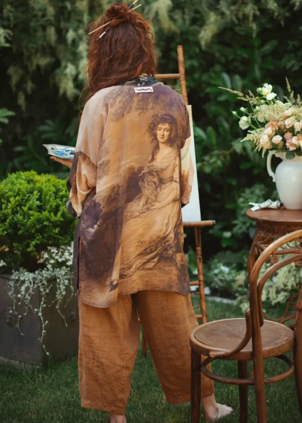 Market Of Stars The Artist Midi Kimono Brown