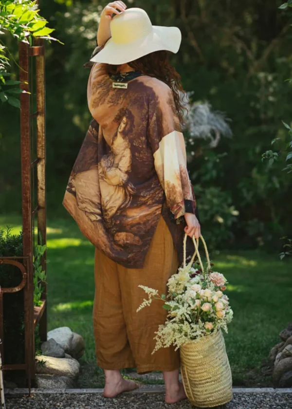 Market Of Stars The Artist Midi Kimono Brown