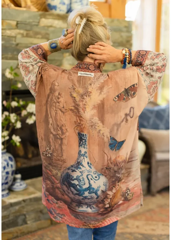 Market Of Stars The Storyteller Midi Kimono Brown