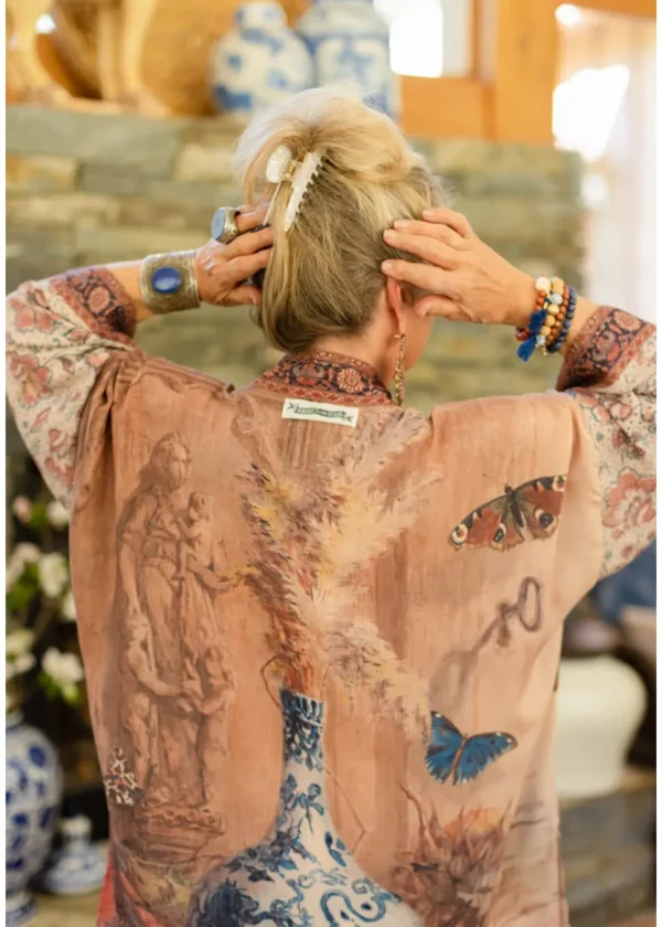 Market Of Stars The Storyteller Midi Kimono Brown