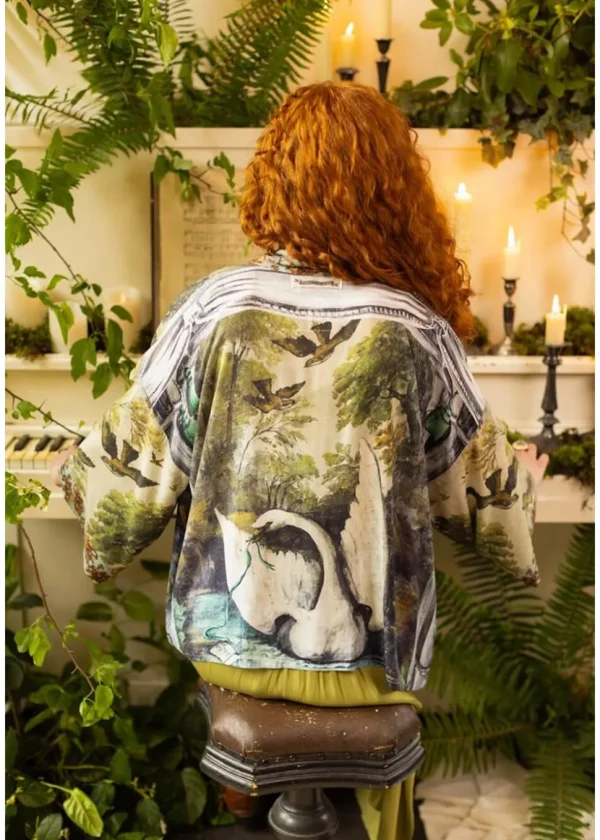 Market Of Stars Theatre Of Dreams Swan Short Kimono Multi