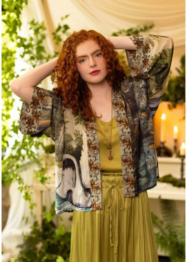Market Of Stars Theatre Of Dreams Swan Short Kimono Multi