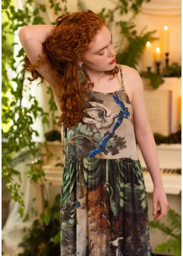 Market Of Stars Theatre Of Dreams Deer Maxi Dress Kimono Multi