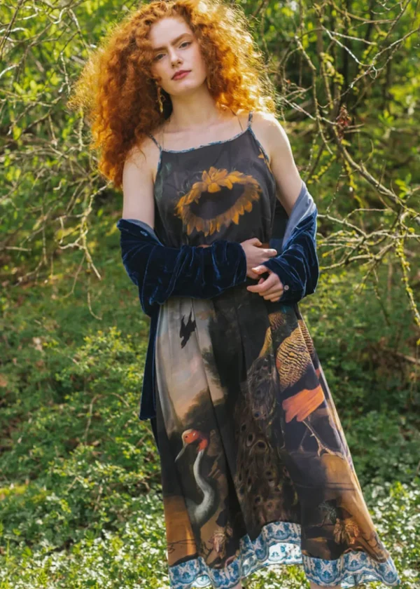 Market Of Stars Wild Beauty Peacock Maxi Dress Multi