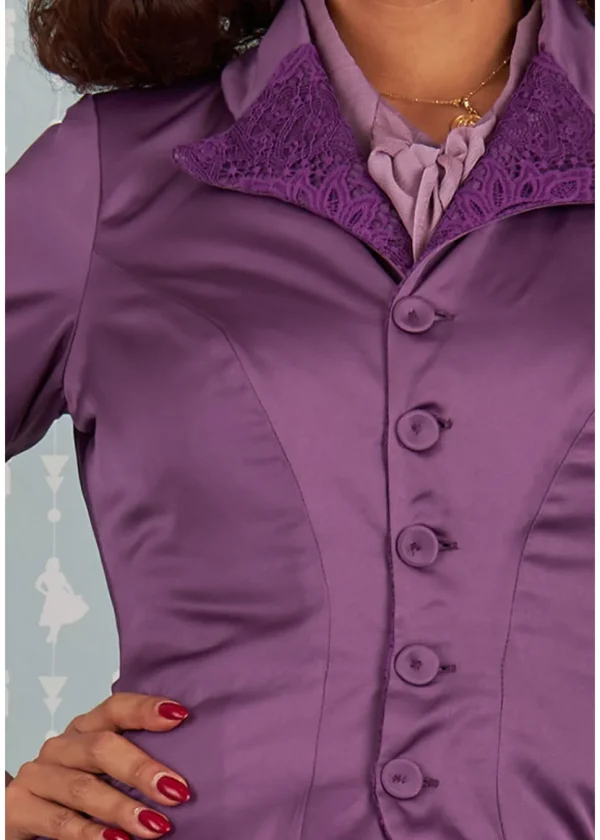Miss Candyfloss Dessa Violette Lace Reversable 40's Blazer Purple