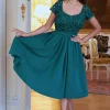 Miss Candyfloss Frieda Kat 40's Swing Dress Petrol