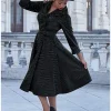 Miss Candyfloss Magena Lou Tiger 50's Swing Coat Dress Black