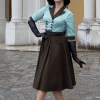 Miss Candyfloss Roxana Minty 50's Swing Dress Mint Brown