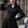 Miss Candyfloss Siliva Lou Faux-Fur 40's Blazer Jacket Black