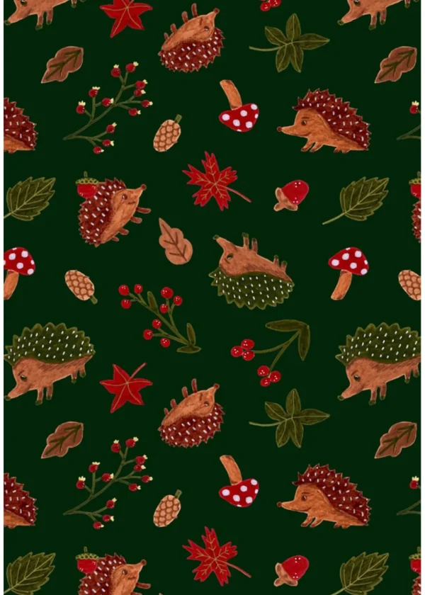 Miss Lulo Amaya Hedgehog 50's Swing Dress Green