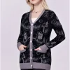 Miss Lulo Fiona Dark Towers Cardigan Black
