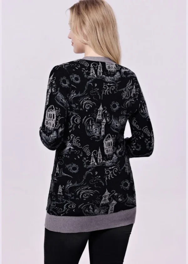Miss Lulo Fiona Dark Towers Cardigan Black