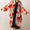 One Hundred Stars Acer Long Kimono Red