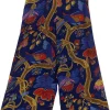 One Hundred Stars Climbing Peacock Crepe Palazzo Trousers Royalblue