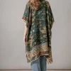 One Hundred Stars Dragon Woll Throwover Green