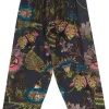 One Hundred Stars Eccentric Blooms Crepe Pants Gray