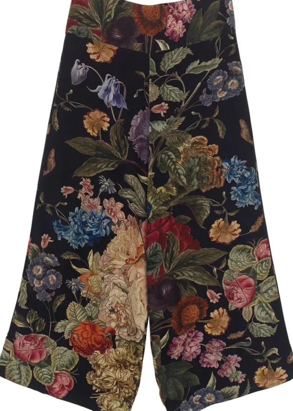 One Hundred Stars Primula Crepe Palazzo Trousers Black