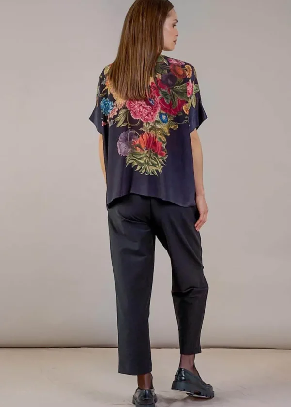 One Hundred Stars Primula Tea Blouse Black