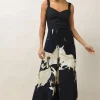 One Hundred Stars Stork Crepe Palazzo Trousers Black
