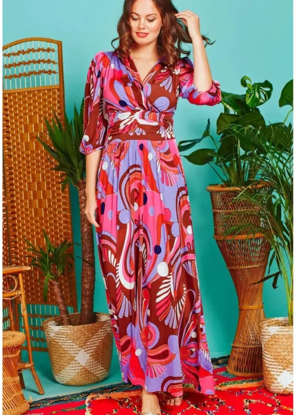 Onjenu Deborah Sugar Love 70's Maxi Dress Multi