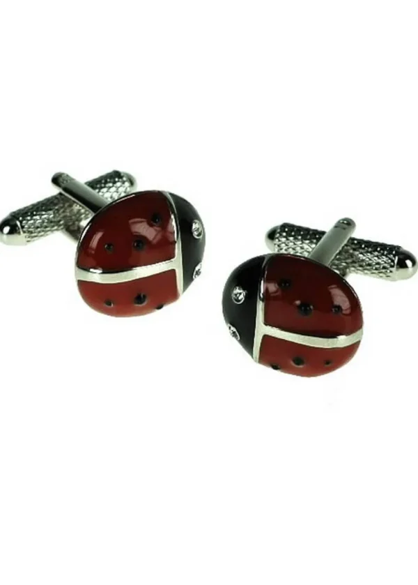 Onyx Art Men's Cufflinks Ladybird