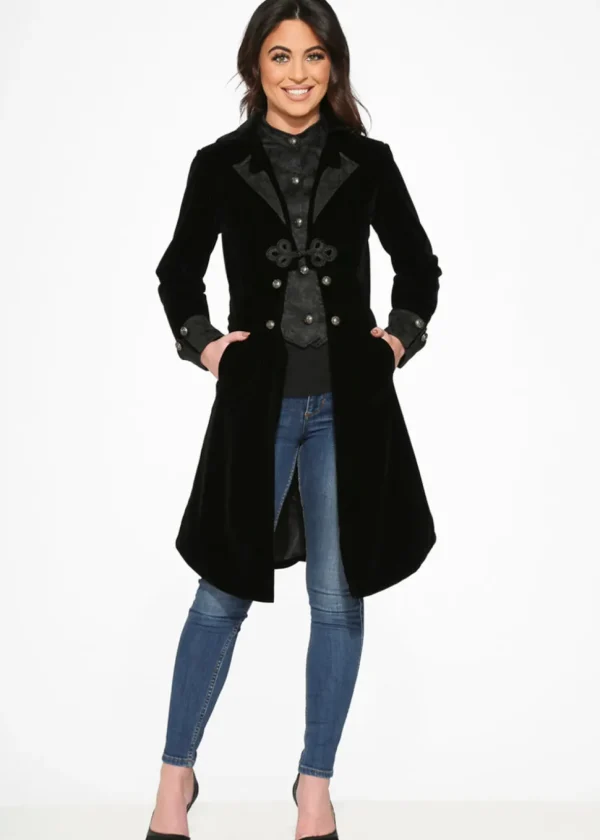 Orchid Bloom Amina Velvet Jacket Black