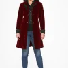 Orchid Bloom Regent Velvet Coat Burgundy