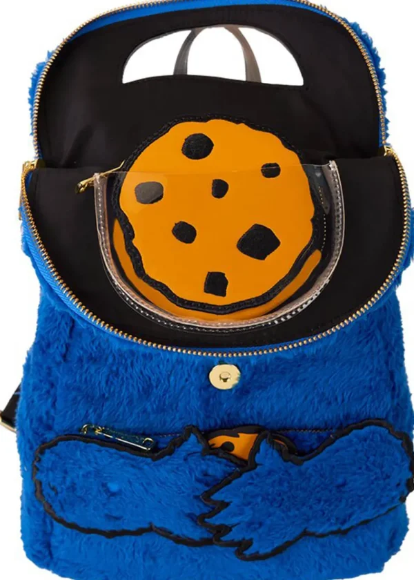 PRE-ORDER Loungefly Sesame Street Cookie Monster Plush Backpack Blue