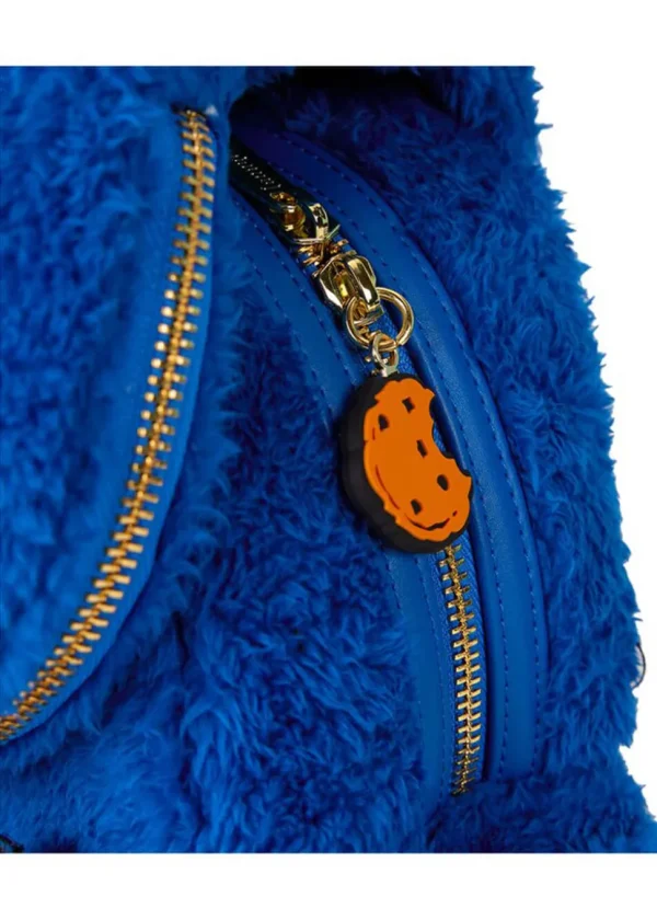 PRE-ORDER Loungefly Sesame Street Cookie Monster Plush Backpack Blue