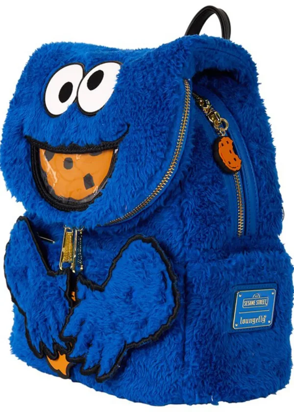 PRE-ORDER Loungefly Sesame Street Cookie Monster Plush Backpack Blue