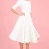 Pretty Dress Company Hepburn 50's Swing Dress Ivory