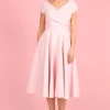 Pretty Dress Company Hourglass 50's Swing Dress Pale Pink