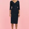 Pretty Dress Company Hourglass Tartan Pencil Dress Green & Navy