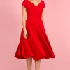 Pretty Dress Company Hourglass 50's Swing Dress Red