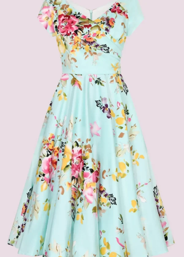 Pretty Dress Company Hourglass Seville 50's Swing Dress Mint