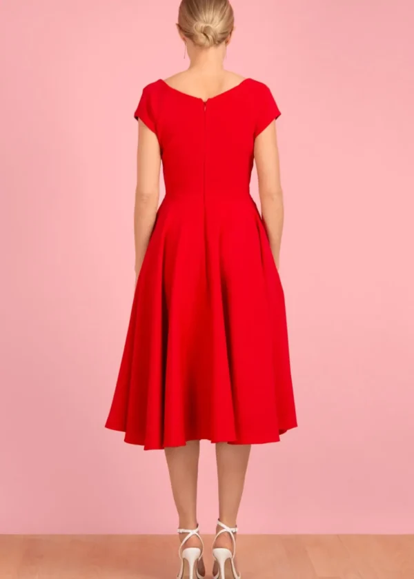Pretty Dress Company Hourglass 50's Swing Dress Red