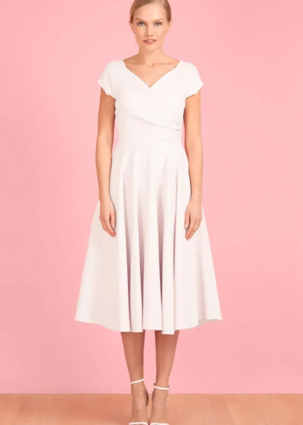 Pretty Dress Company Hourglass 50's Swing Dress Ivory